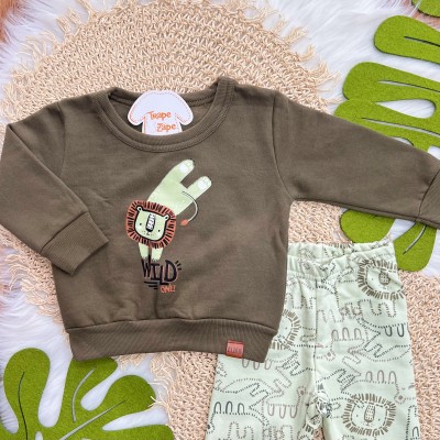Conj. Casaco Tiger Wild One e Calça de Moletom - Verde Musgo